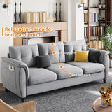 78.8" Sofa, Comfy Lounge Couches with Three Seater Extra Deep Seats, Modern Small