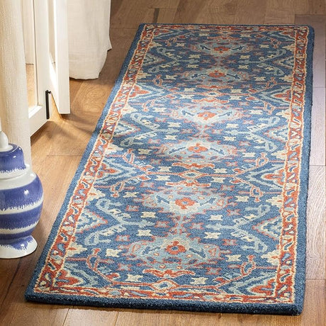 Heritage Collection 3' x 5' Blue/Multi HG422M Handmade Traditional Oriental Premium