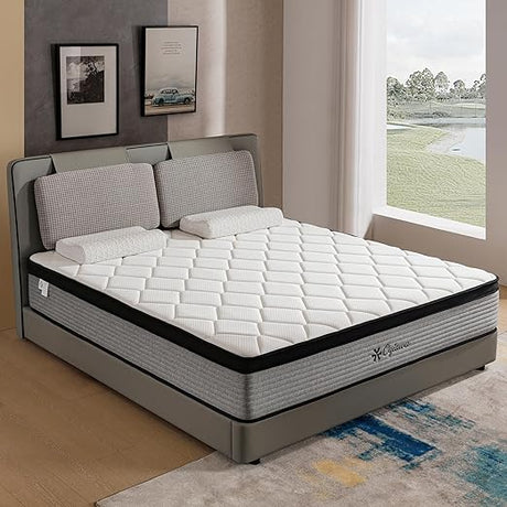 Queen Size Mattresses Memory Foam 10 inch Grey Queen Mattress in a Box Individual