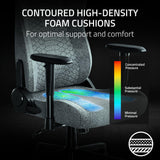 Ergonomic Gaming Chair with Built-in Lumbar Support - Light Gray