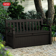 Solana 70 Gallon Storage Bench Deck Box for Patio Furniture
