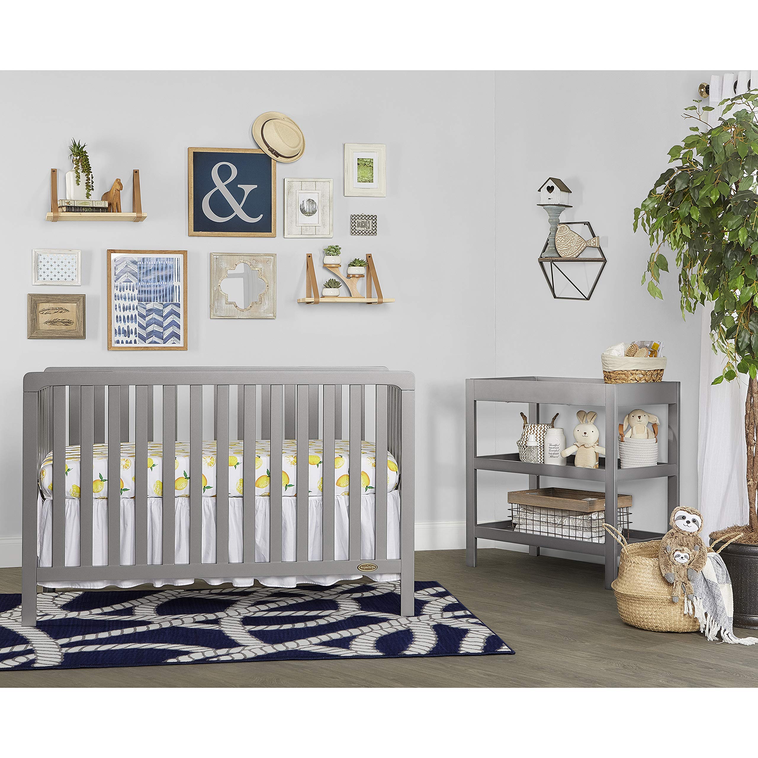 Ridgefield 5-in-1 Convertible Crib in Storm Grey, Greenguard Gold Certified