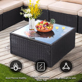 Outdoor Patio Furniture Set PE Rattan Conversation Sectional Sofa Set