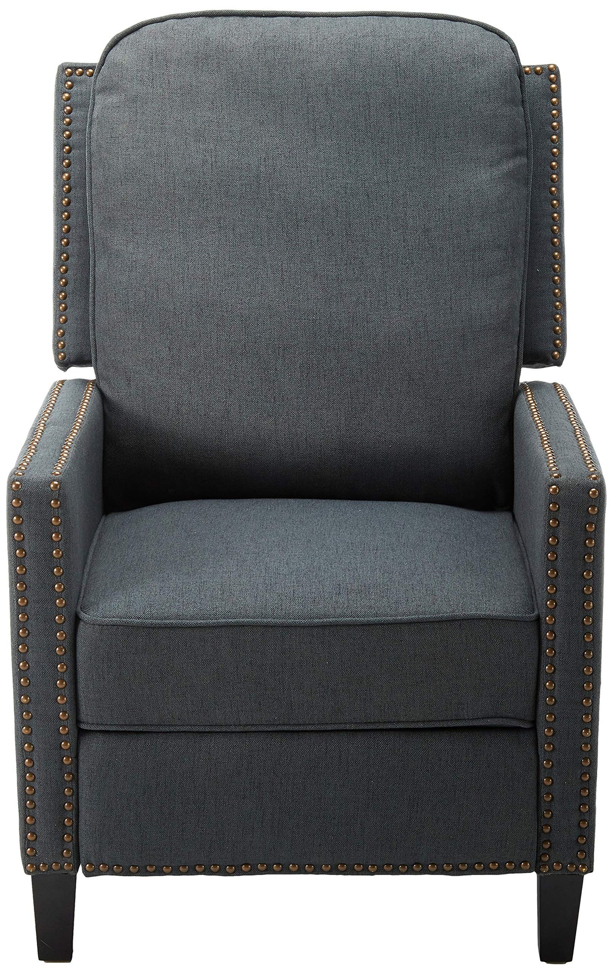 Armstrong Recliner, Grey + Dark Brown