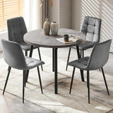 Velvet Dining Chairs Set of 4 - Green Dining Room Chairs with Metal Legs Ideal for Kitchen