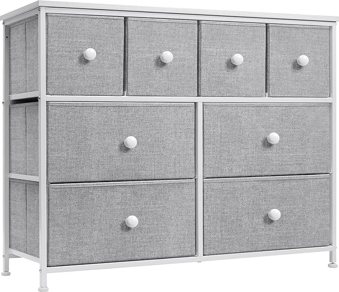 Fabric Dresser for Kids Bedroom - Chest of 8 Drawers, Storage Tower, Clothing Organizer,
