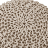 Foot Rest Stuffed – 20” Diameter x 14” Tall Cozy Floor Pouf for Living Room, Bedroom,
