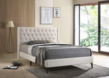 Bergen Faux Leather Upholstered Queen Bed in White