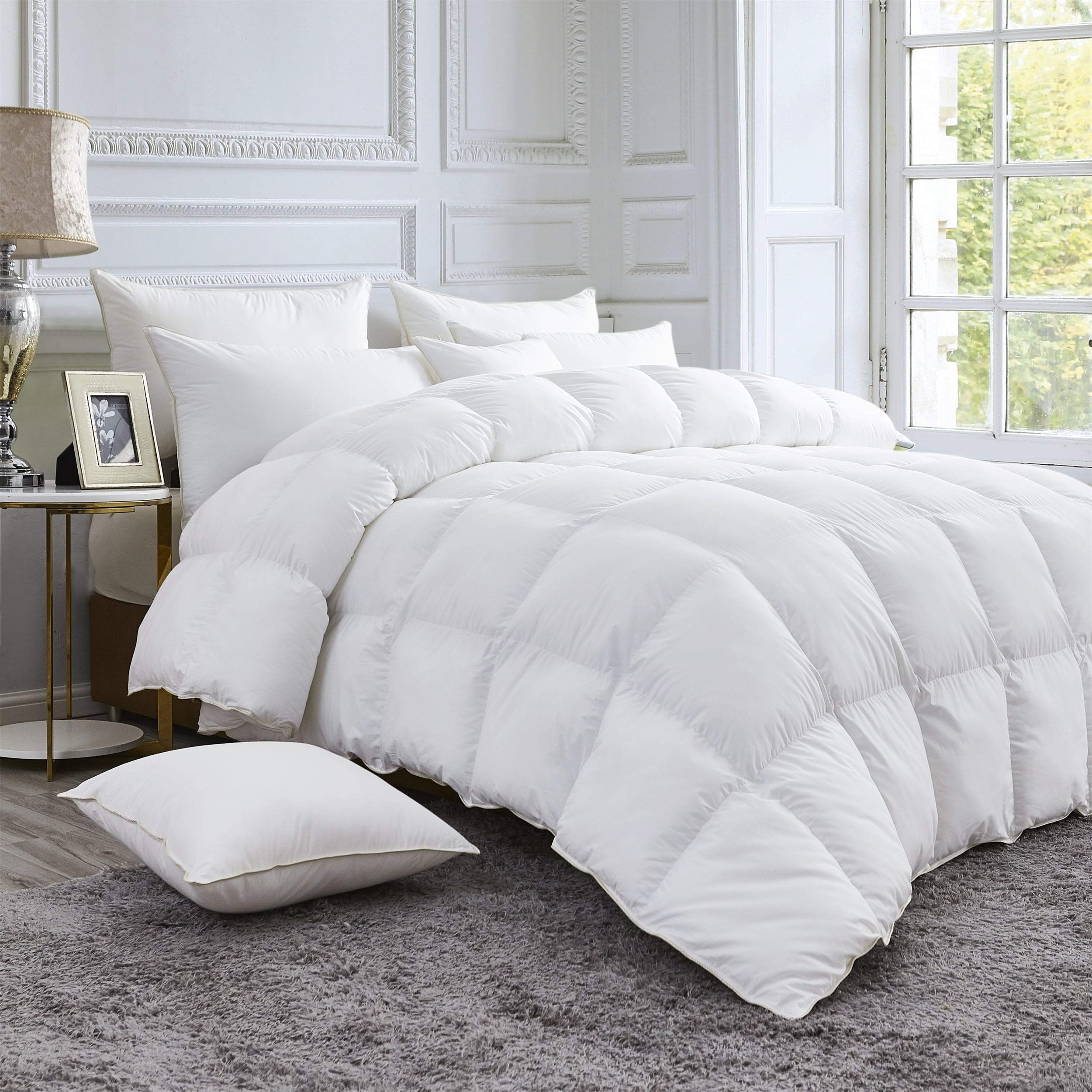 Luxurious 800 Thread Count Hungarian Goose Down Comforter Duvet Insert - King/Cal King Size