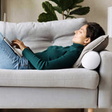 Bolster Pillows Insert (Pack of 2, White) - 6 x 16 Inches Bed and Couch Pillows