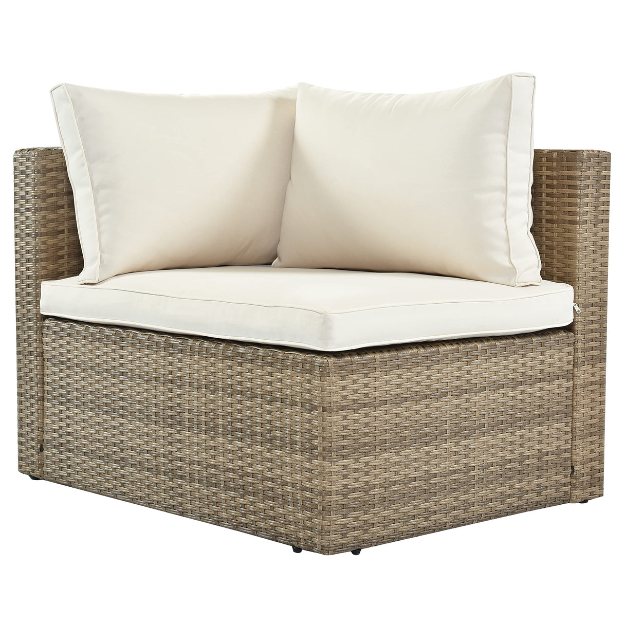 4-Piece Outdoor Patio Furniture Set Garden Wicker Rattan Sectional Sofa Set