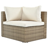 4-Piece Outdoor Patio Furniture Set Garden Wicker Rattan Sectional Sofa Set