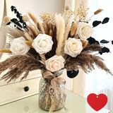 100pcs Artificial Flower Arrangements with Vase Included, Dining Table Centerpiece Decorations