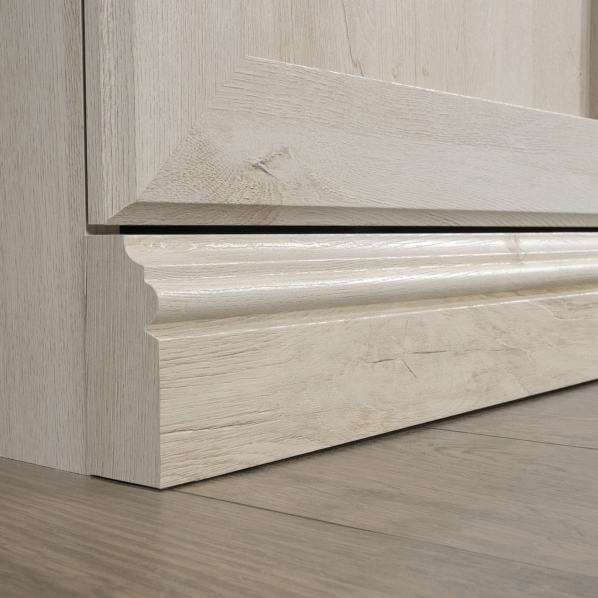 Miscellaneous Storage Bookcase/ Book Shelf With Doors, Chalked Chestnut finish