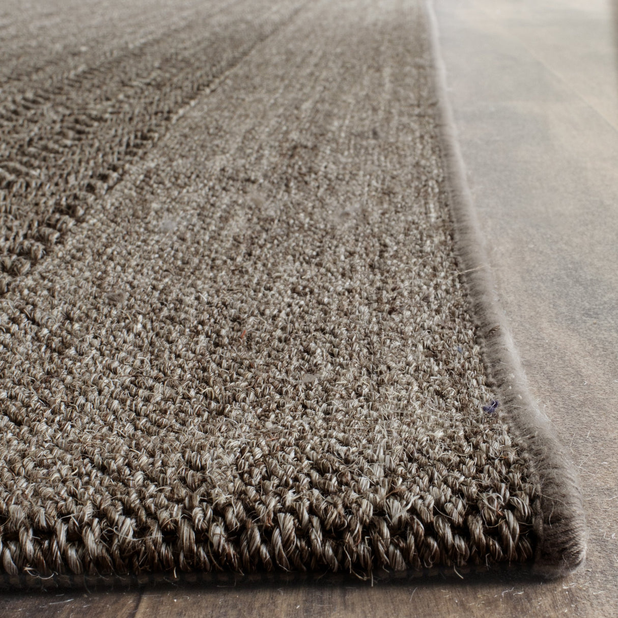 Palm Beach Collection Area Rug - 8' x 11', Silver, Sisal & Jute Design, Ideal for High Traffic