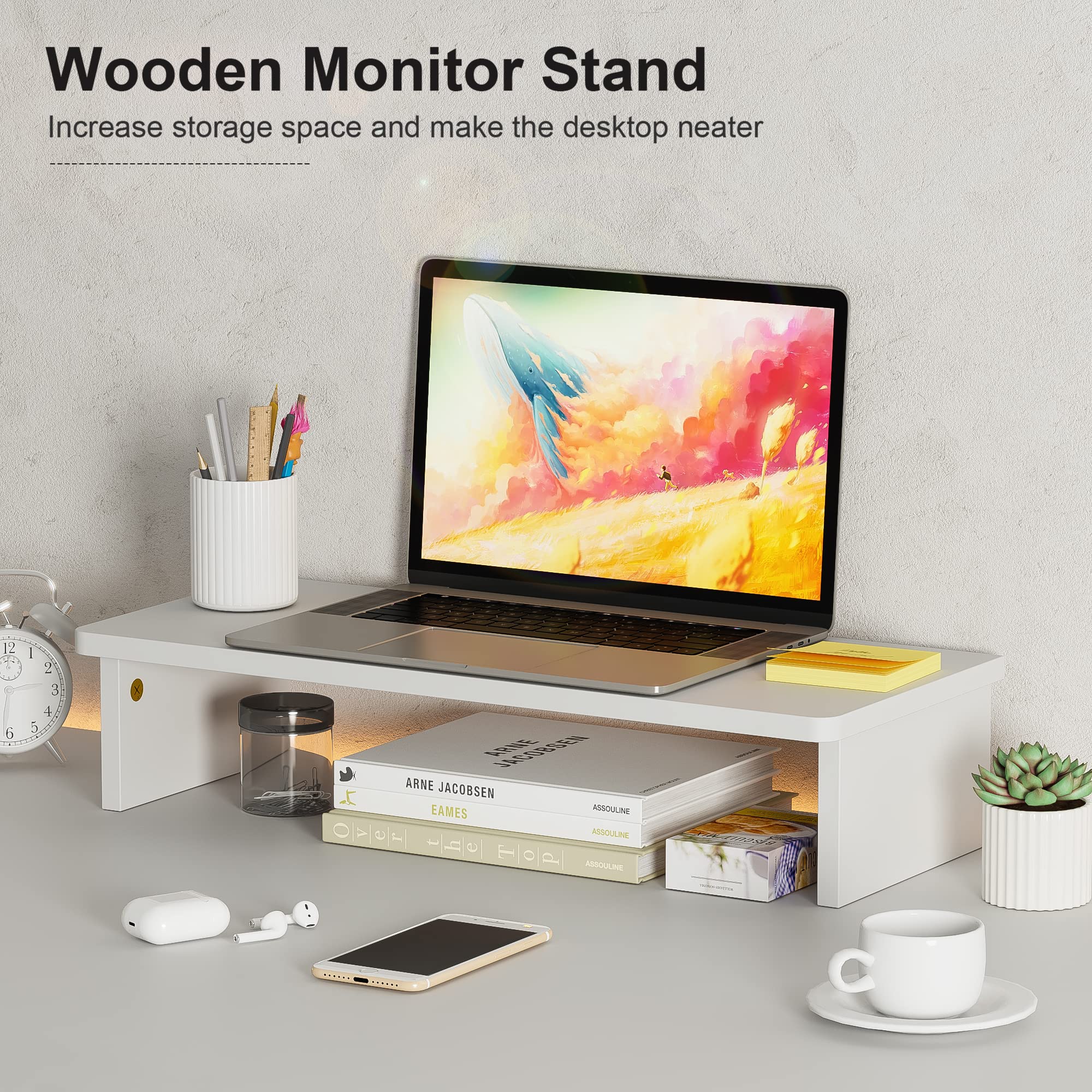 59" L Shaped Desk Corner Computer Desk Gaming Table with Monitor Stand Workstation