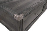 Todoe Industrial Rectangular Lift Top Coffee Table with 2 Storage Drawers,