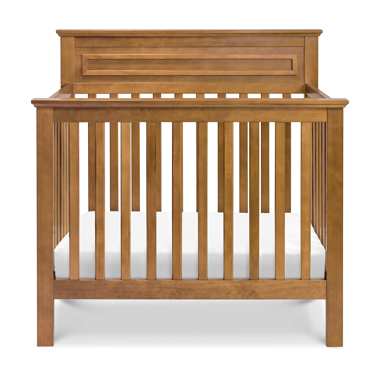 Autumn 4-in-1 Convertible Mini Crib in Chestnut, Greenguard Gold Certified