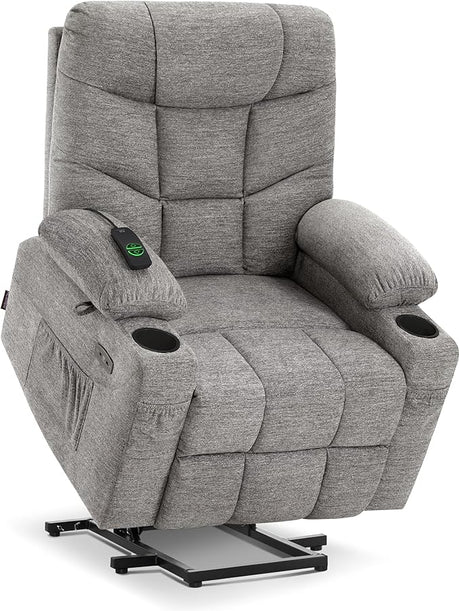 Power Lift Recliner Chair with Extended Footrest for Elderly People