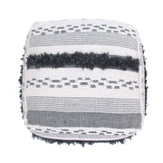Contemporary Faux Yarn Pouf Ottoman Foot Stool - Bean Bag Floor Chair - Foot Rest