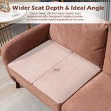 69'' Loveseat Sofa, Small Loveseat for Small Space with Removable Backrest & Wooden Legs