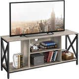 TV Stand for 65 inch TV Console Table with Storage Shelves Cabinet, 55" Wood