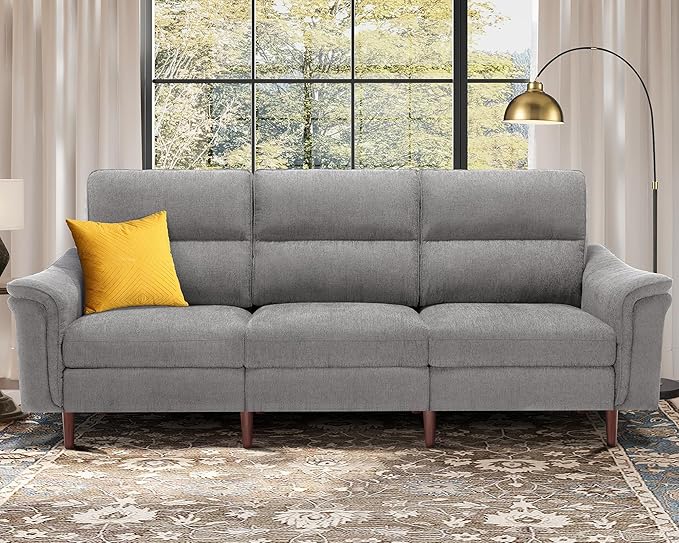 99" Modular Sectional Sofa Couch for Living Room, Comfy 3-Seater Chenille Fabric Couch,