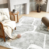 ODIKA Zen Garden Area Rug - Ultra Soft Area Rug 5x7, Non Slip, Stain Resistant Living Room Rug, Washable Area Rugs for Living Room, Rugs for Bedroom (Gray, 5x7)