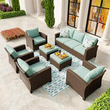 Patio Conversation Set Outdoor Furniture Wicker Rattan Sets