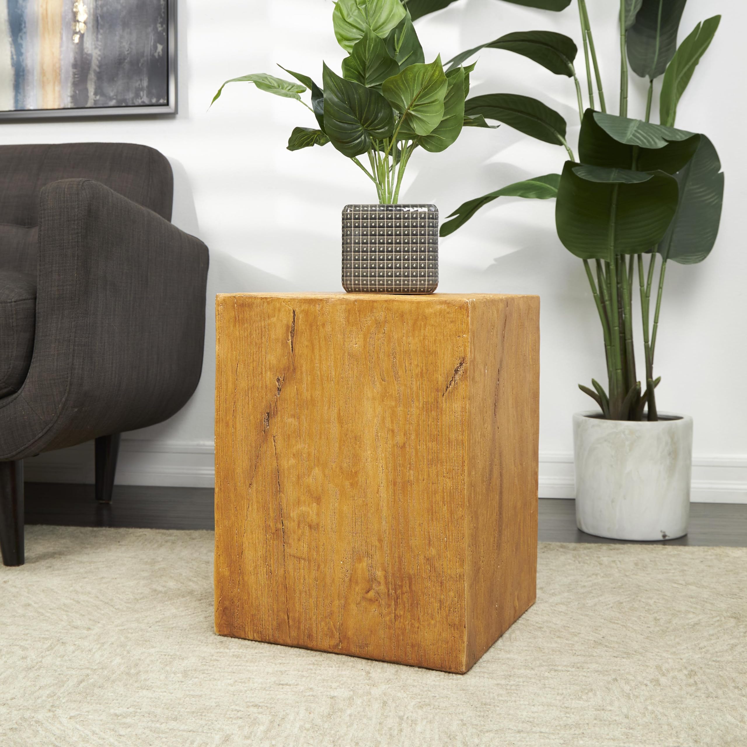 Magnesium Oxide Block Outdoor Accent Table