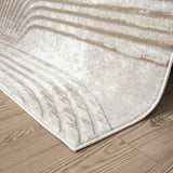 Cream Mid-Century Modern Area Rug 6' x 9' - Durable & Pet-Friendly