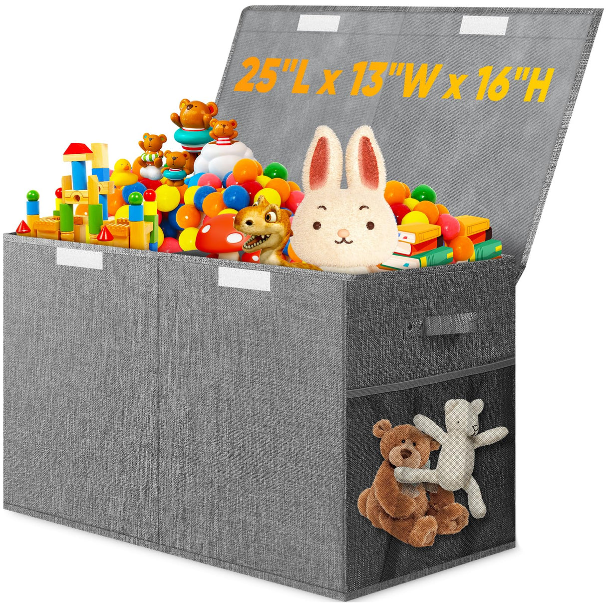 Collapsible Storage Bins with Lids, Toy Storage Organizer Toddler Bin Boxes for Kids, Boys