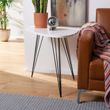 Home Collection Wynton Mid-Century Modern White and Black End Table