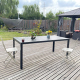 Dporticus Outdoor Dining Table for 8 Persons, 71'' Aluminum Frame Patio Dining Table