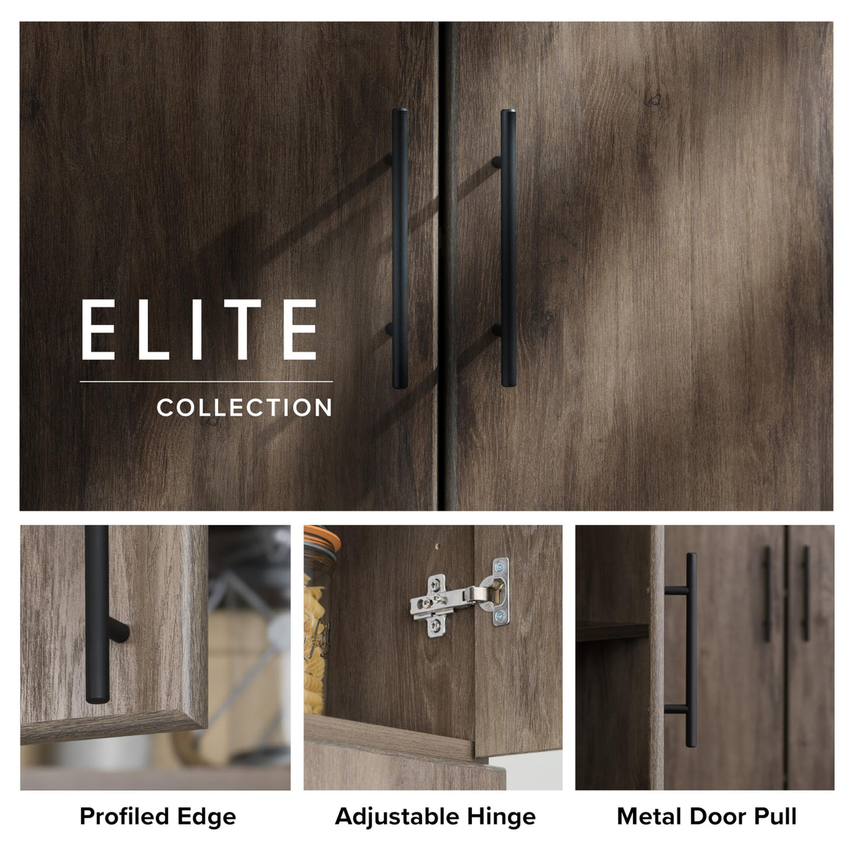 Elite 32" Storage Cabinet, Drifted Gray Storage Cabinet, Bathroom Cabinet