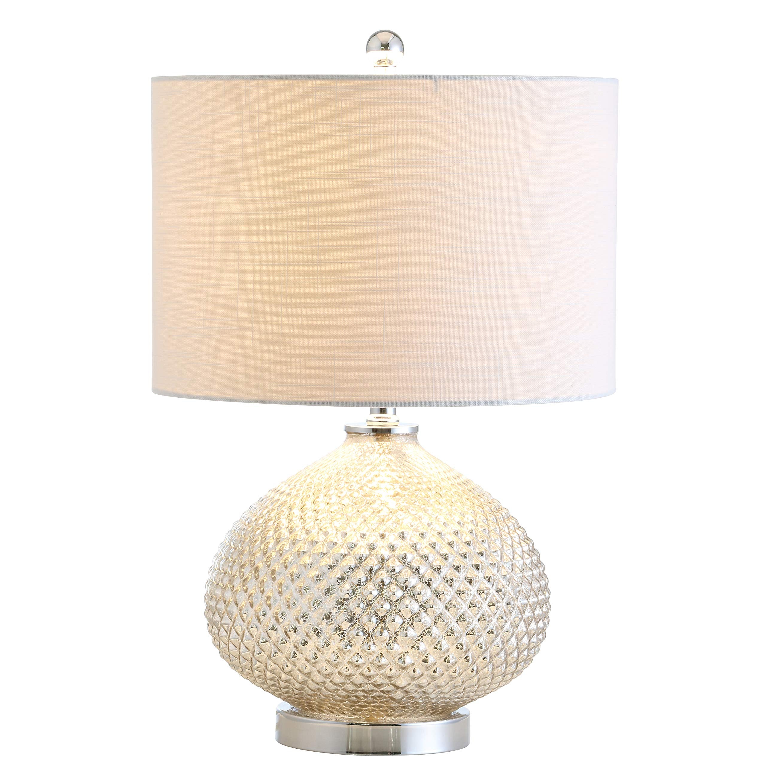 Ames 22.5" LED Glass Table Lamp Contemporary Transitional Bedside Desk Nightstand