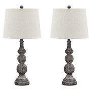 Mair Rustic Farmhouse Poly Table Lamp 2 Count