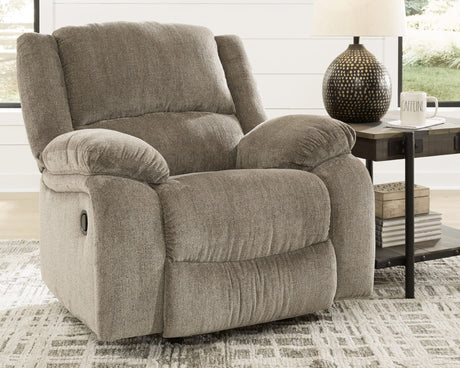 Draycoll Plush Manual Pull-Tab Rocker Recliner, Light Brown