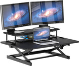 36-Inch Height Adjustable Standing Desk Sit to Stand Riser Converter Workstation