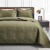 cabin King Size Quilt Set Blue Bedspreads - Soft Bed Summer Quilt Lightweight Microfiber