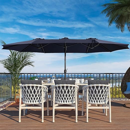15ft Patio Umbrella with Base Included Outdoor Double-sided Umbrella Extra Large Patioe