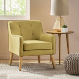 Knight Home Felicity Mid-Century Fabric Arm Chair, Wasabi