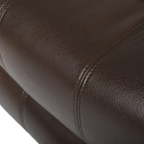 HOME Merit Faux Leather Glider Recliner Club Chair, Dark Brown