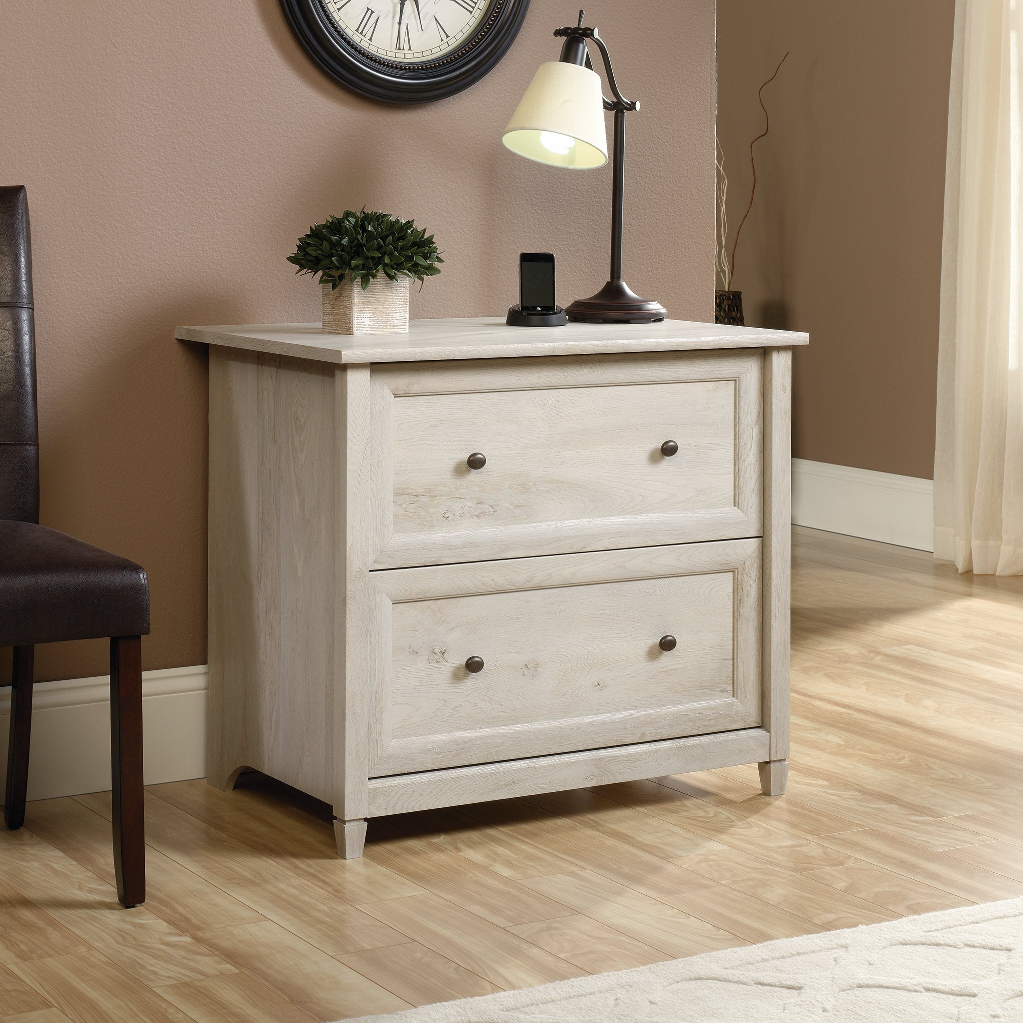 Edge Water 2 Drawer Lateral Filing Cabinet, Office File Cabinet, in Chalked Chestnut