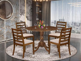 DLX13-AWA-04 3-piece Modern set includes a Round Kitchen Table and 2 Light