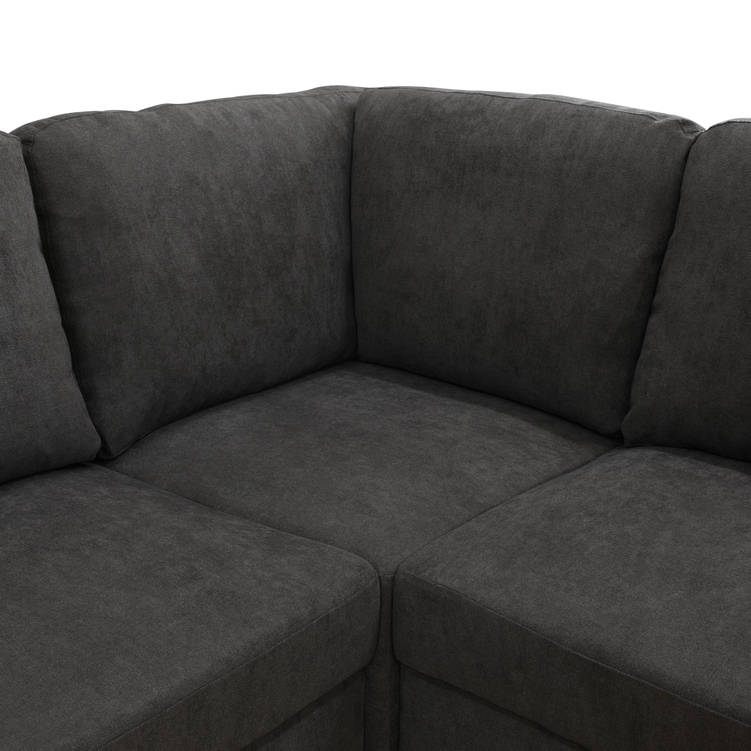 Versani Oversized U-Shaped Modular Sectional Couch – 8-Seater, Flannel Upholstery