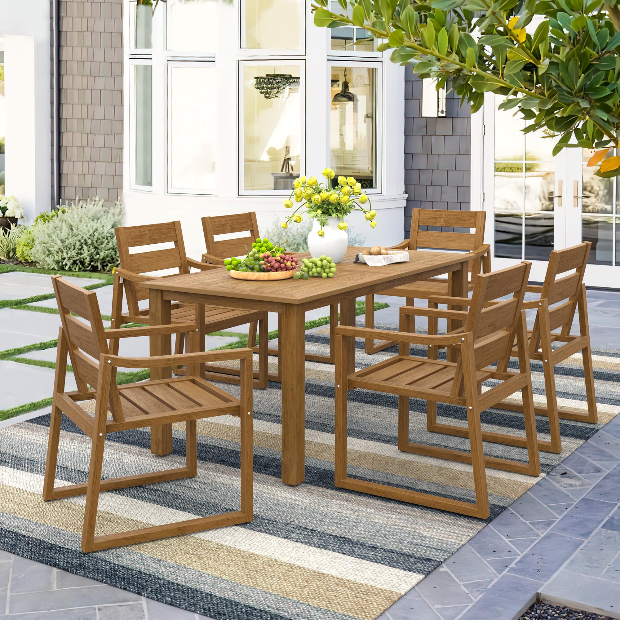 HDPS Outdoor Patio Dining Set, 7-Piece