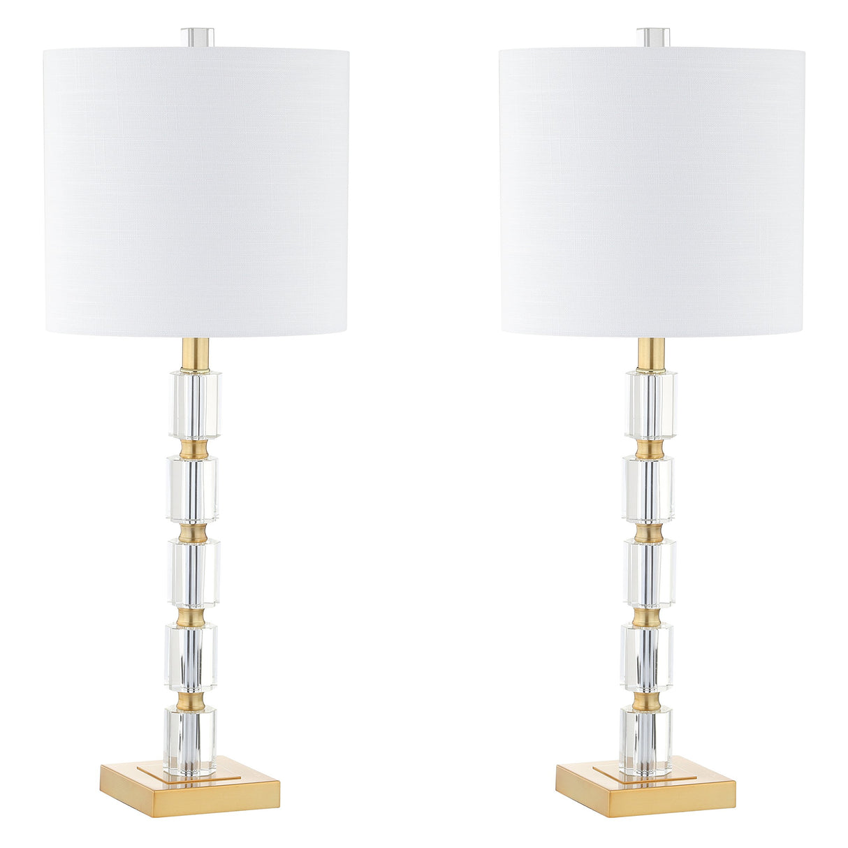 JYL5001A-SET2 Set of 2 Table Lamps Claire 28.5" Crystal LED Table Lamp