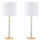 JYL5001A-SET2 Set of 2 Table Lamps Claire 28.5" Crystal LED Table Lamp