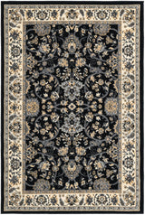 Unique Loom Sialk Hill Collection Area Rug - Washington (4' 1" x 6' 1" Rectangle Black/Gray)